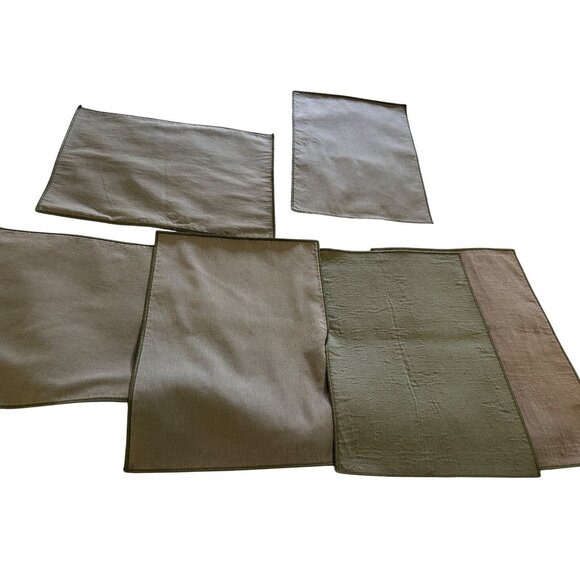 Vtg 6 Palm Tree Tapestry Placemats Bombay tropical table top decor coastal chic - Picture 9 of 16